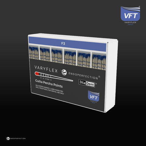 DiaDent Matching Gutta Percha For VaryFlex VFT Taper Variable Taper Rotary File System | DiaDent Dia-Pro T Gutta Percha